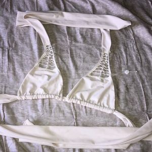 Acacia swimwear white top